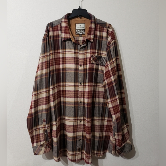 Legendary Whitetails Maroon and Tan Plaid Shirt - Picture 1 of 6